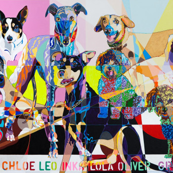 NINE DOGS