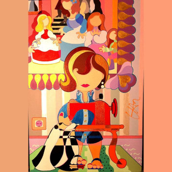 NÄHERIN IN EINEM SALON MIT LAS MENINAS – x 3,5 cm
