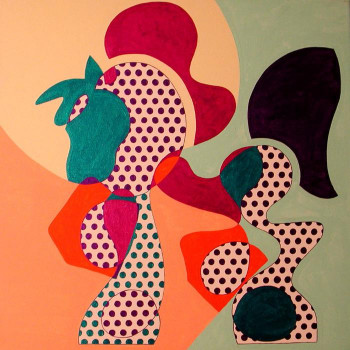 WITH PURPLE POLKA DOTS