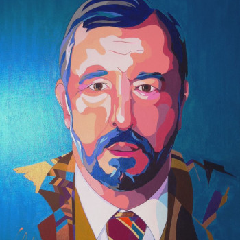 2012 - RETRATO DE CABALLERO CON TRAJE MARÓN